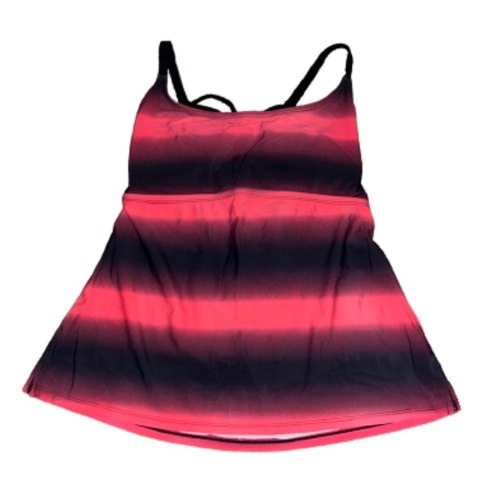 Red and black tankini top with adjustable straps size L - Picture 5 of 9